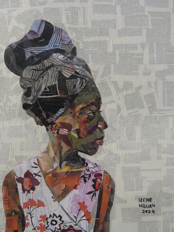 UCHE UGURU FLOWER GIRL 22023Mixed Media on Canvas31.5 x 39.54 inches