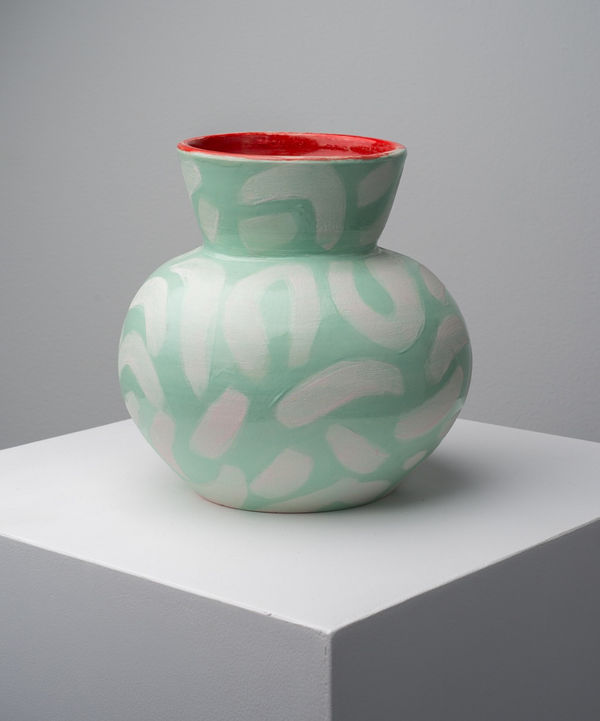 Anna Valdez, Seafoam Leopard Vase, 2019