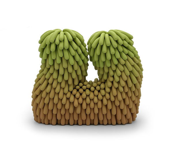 Linda Nguyen Lopez, Orange/Green Ombre Dust Furry, 2019