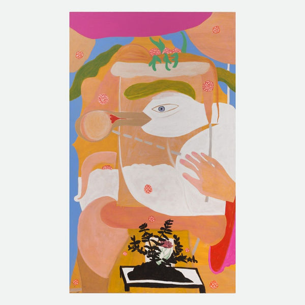 Susan Wick, Bird in a Glass, 2000, acrylic on canvas, 60 x 36 in. (152.4 x 91.4 cm)