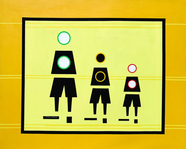 LINUS SEIDOUGHA EYIMIEGHA NA WE BE THIS ACRYLIC ON CANVAS 50 X 60 INCHES 2022