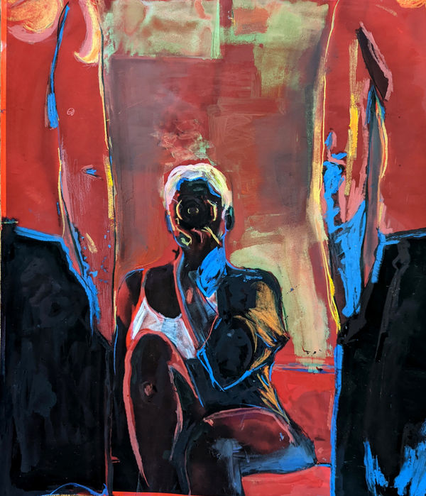 LEWINALE HAVETTE NOCTURNAL ARCHIVAL PIGMENT PRINT COLOR INK STICKS ACRYLIC INK ON HOT PRESS PAPER 20 X 24 INches 2023