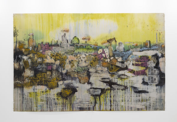 Chloro| Mixed media on digital polyester inkjet plates| 137x188 Inches| 2017