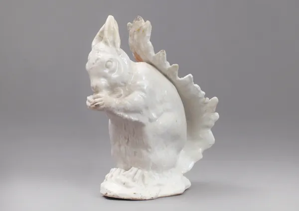 Highly Important Early Chelsea Porcelain Red Squirrel, of the Incised Triangle Period, Circa 1745-49