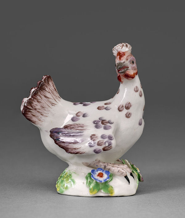 An Exceedingly rare Bow Model of a Hen, Circa 1755-58