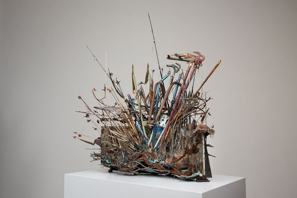 Heringa Van Kalsbeek Most Of The Will Is The Motion 2020 Staal Glas Hout Verf Porselein Textiel 85 5 X 90 X 55 Cm 01