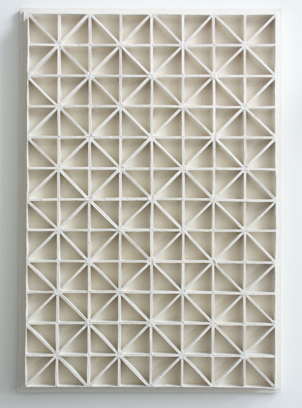 Sch Cons 05 Jan Schoonhoven Diagonalen 1967 Wood Cardboard Papier M Ch White Paint 126X86Cm