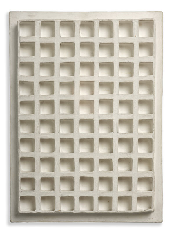 Sch264 Jan Schoonhoven R70 30 1970 Wood Cardboard Papier M Ch White Paint 33X24Cm