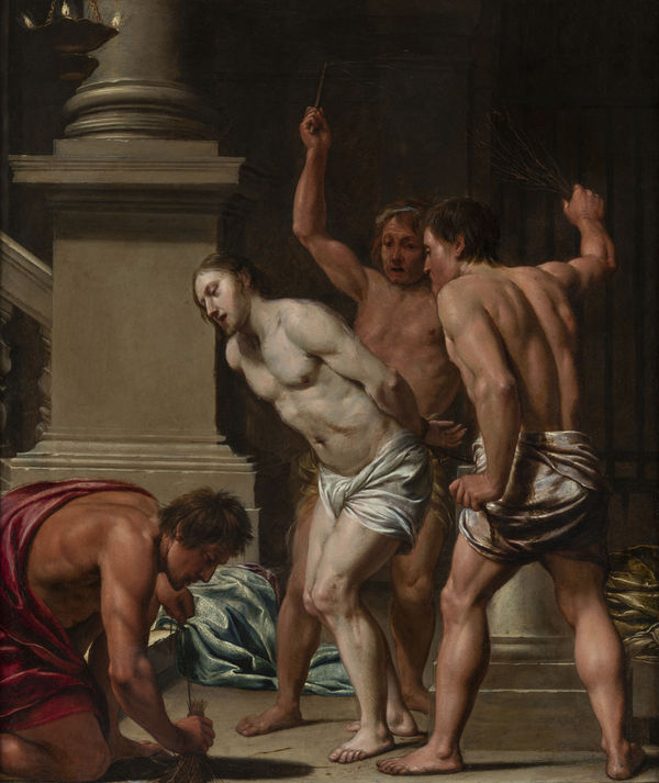MAÎTRE DES CORTEGES La flagellation du Christs, Circa 1650
