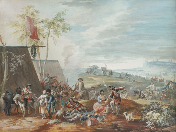 Henri Joseph van BLARENBERGHE. 1771 - Lille - 1826, Le campement