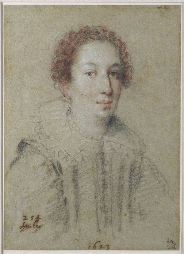 Ottavio LEONI. 1578 - ROME - 1630, Portrait de la Marquise BEVILACQUA