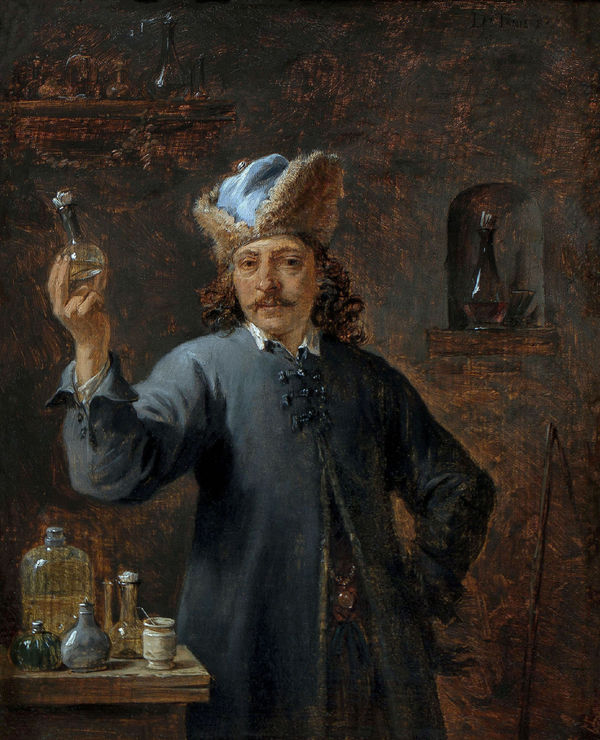 David TENIERS le Jeune The Alchemist (self-portrait of the artist)