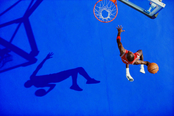 Walter Iooss, The Blue Dunk, Michael Jordan, Lisle, IL, 1987