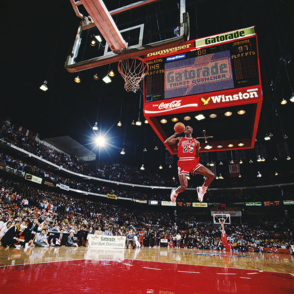 Walter Iooss,The Slam Dunk #1, Michael Jordan, Chicago, IL, 1988