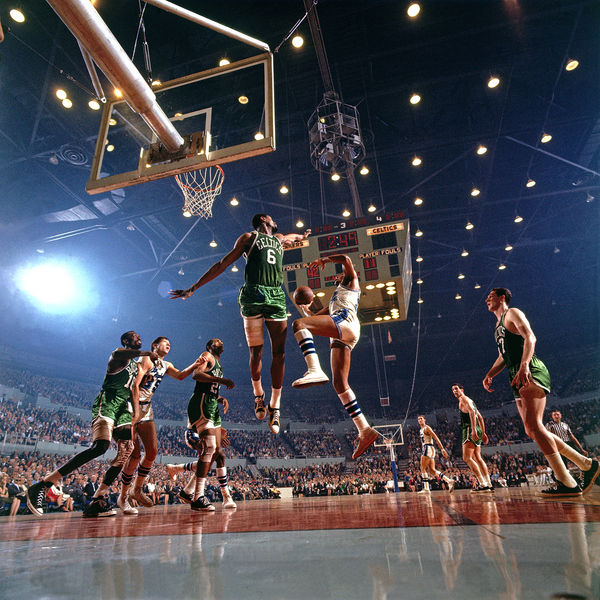 Walter Iooss, Bill Russell, Elgin Baylor, Los Angeles, CA, 1966