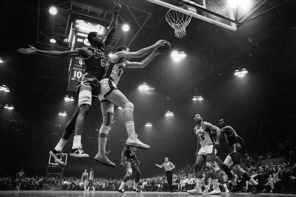 Walter Iooss, Bill Russell, Jerry Lucas, Cincinnati, OH, 1966