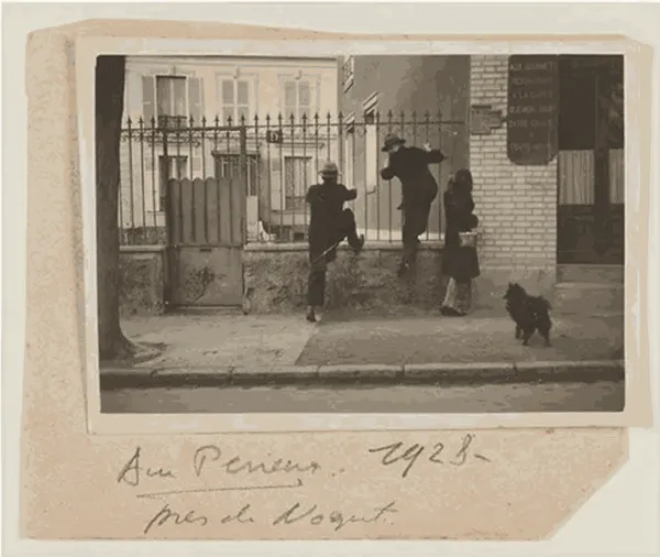 René Magritte, La descente de la courtille, Camille Goemans, René Magritte, Georgette Magritte, 1928