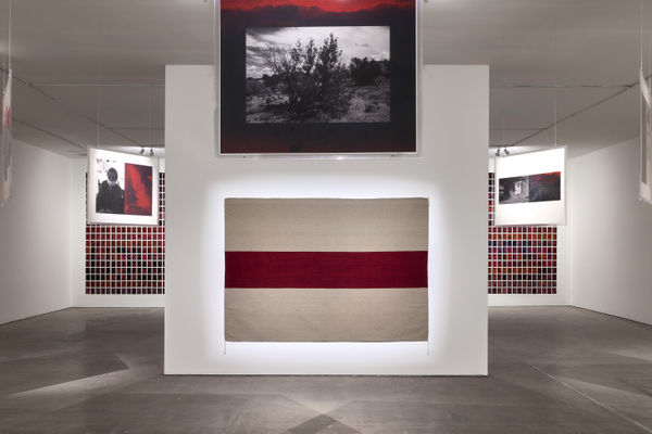 "Dahodiyinii--Sacred Places (installation view)," Dakota Mace, 2025, at SITE Santa Fe. Courtesy of Brad trone