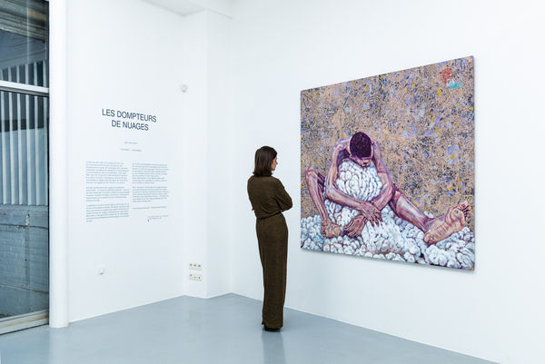 Exhibition view of Jean David Nkot's solo show Les dompteurs de nuages at AFIKARIS Gallery in Paris specialized in Contemporary African art.