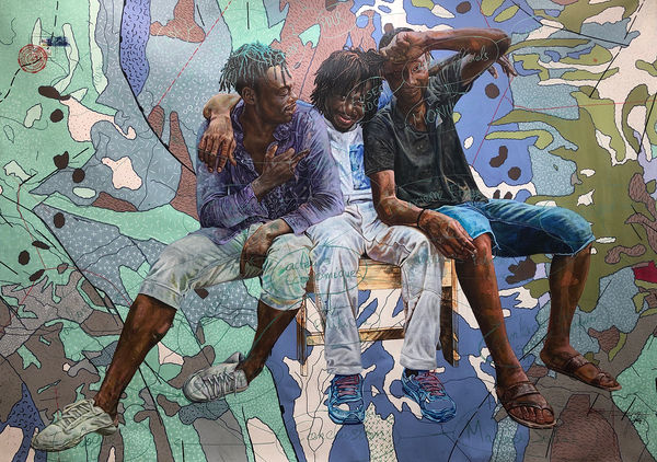 Jean David Nkot - Po.Box.The hope of the soul, 2022 - 200x300cm