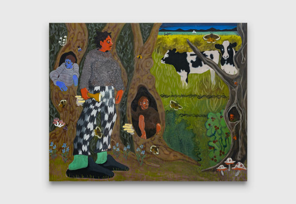 Katja Farin Forest Wanderer , 2023 oil on canvas 122 x 152.5 x 3.8 cm 48 x 60 x 1 1/2 inches