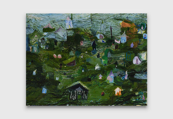 Nick Modrzewski Shadow Estate (Subdivision), 2022 acrylic on canvas 190 x 250 cm / 74 3/4 x 98 3/8 in