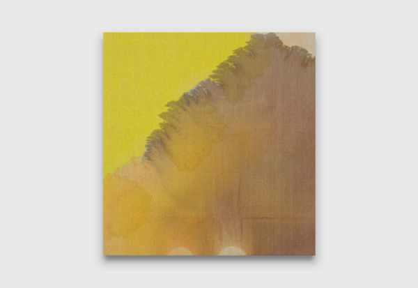 Lara Merrett Standing On The Glass Table, 2018 acrylic and ink in cloth, belgian linen 70 x 66 cm 27 9/16 x 25 63/64 inches