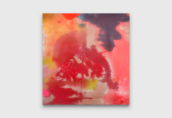 Lara Merrett The Evening's Entertainment, 2018 acrylic and ink in cloth, belgian linen 183 x 174 cm 72 3/64 x 68 1/2 inches