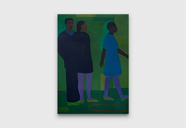 Sahara Longe Blue Dress, 2023 oil on linen 210 x 150 cm 82 5/8 x 59 inches