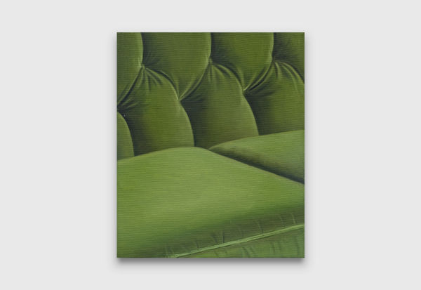 Mia Middleton Cover I, 2022 oil on Italian cotton 30 x 25 cm 11 7/8 x 9 7/8 inches