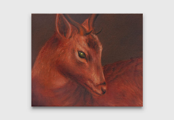 Mia Middleton Curl, 2022 oil on Italian cotton 25 x 30 cm 9 7/8 x 11 7/8 inches