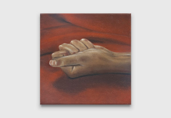 Mia Middleton Gift, 2022 oil on Italian cotton 20 x 20 cm 7 7/8 x 7 7/8 inches