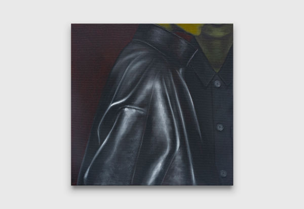 Mia Middleton Meeting, 2022 oil on Italian cotton 40 x 40 cm 15 3/4 x 15 3/4 inches