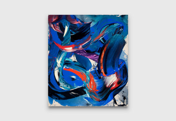 Fabian Ramirez Blue Apparition, 2022 oil and acrylic on canvas 90 x 78 cm / 35 7/16 x 30 11/16 inches