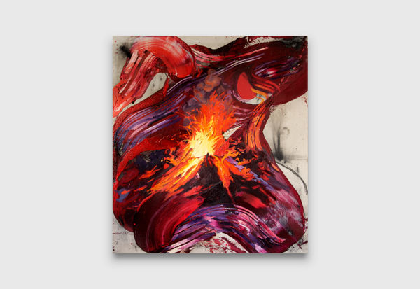 Fabian Ramirez Volcanic Caldron, 2022 oil and acrylic on canvas 160 x 145 cm 63 x 57 1/16 inches