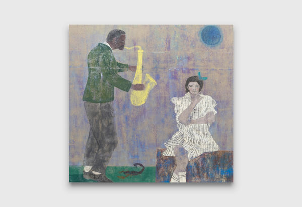 Justin Williams Scorpion bites and shoes from cuba, 2021 oil on canvas 195.5 x 204 cm 76 15/16 x 80 5/16 inches