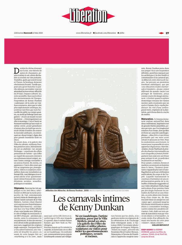 Les carnavals intimes de Kenny Dunkan