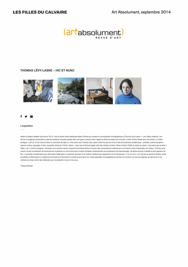 Thomas Lévy-Lasne — Art Absolument