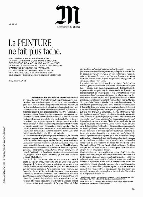 La peinture ne fait plus tache