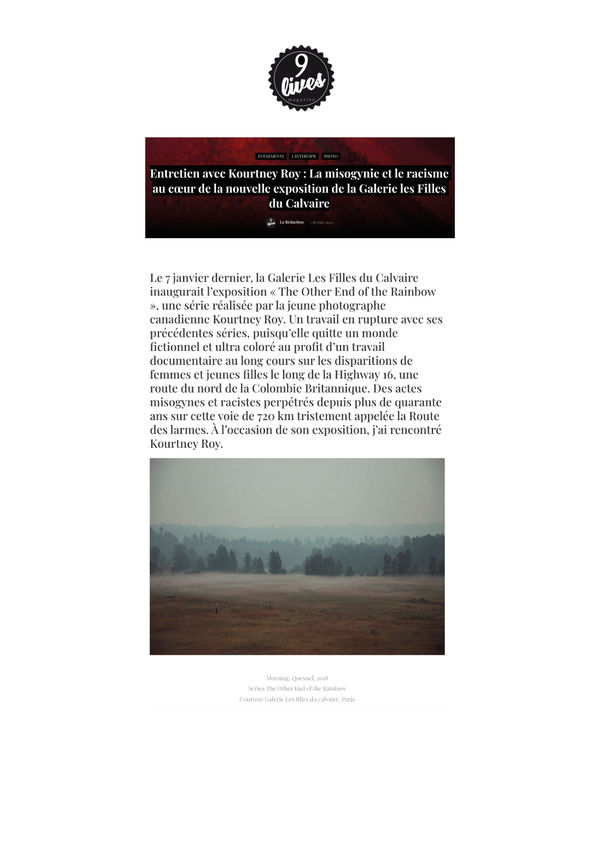 Entretien avec Kourtney Roy : La misogynie et le racisme au cœur de la nouvelle exposition de la Galerie les...