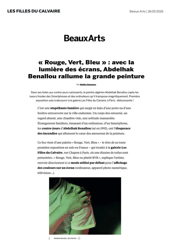Abdelhak Benallou | Beaux Arts