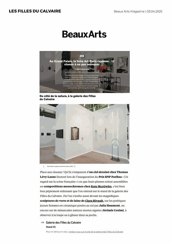 ART PARIS 2025 | Beaux Arts Magazine