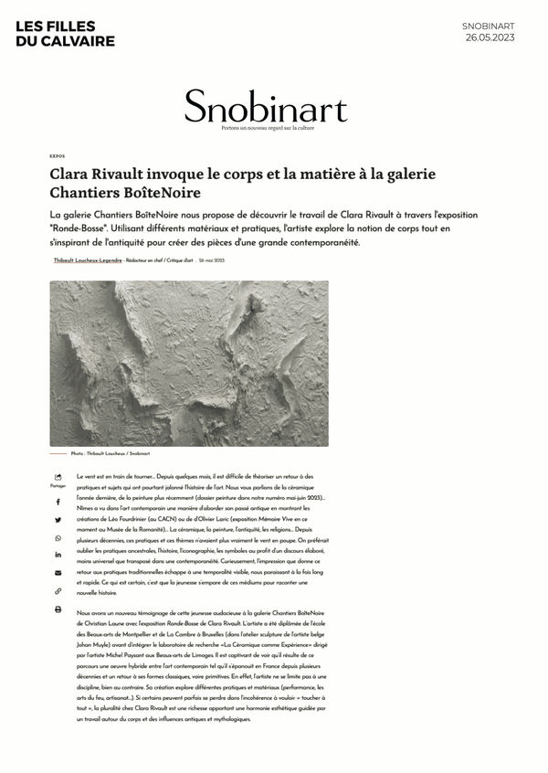 Clara Rivault — Snobinart