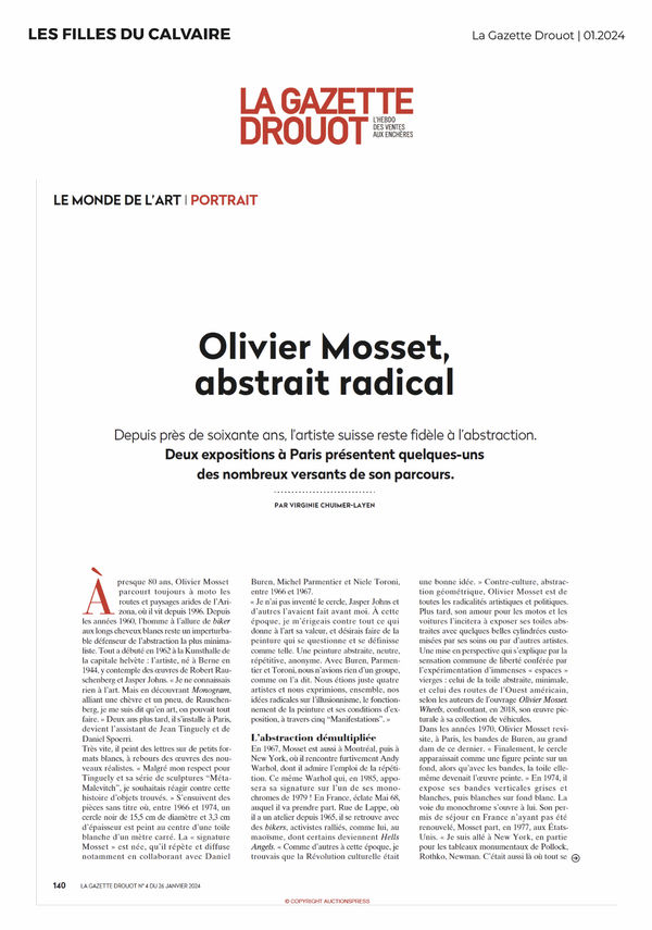 Olivier Mosset | La Gazette Drouot