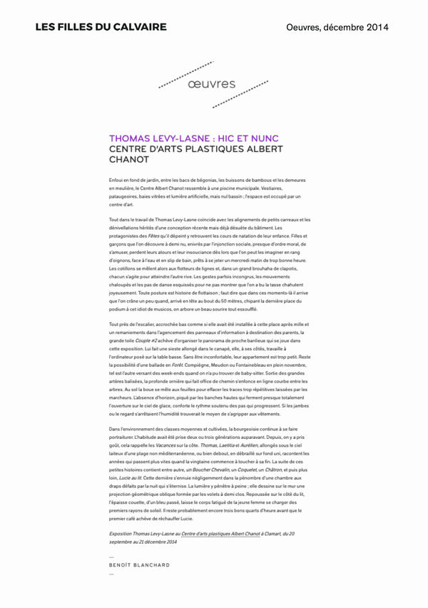 Thomas Lévy-Lasne — Oeuvres