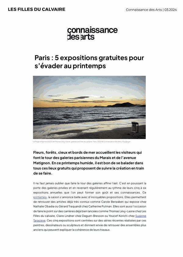 Thomas Lévy-Lasne | Connaissance des Arts