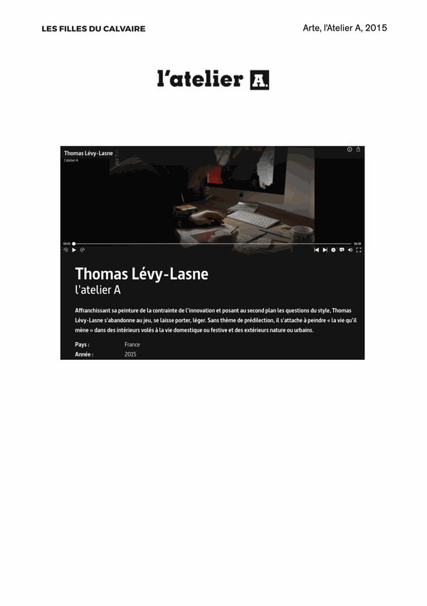 Thomas Lévy-Lasne — Arte L'atelier
