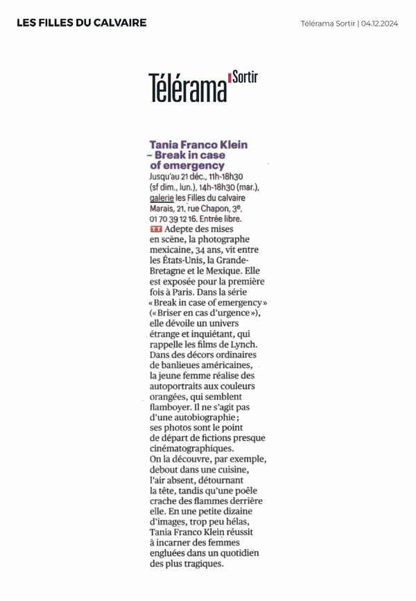 Tania Franco Klein | Télérama Sortir