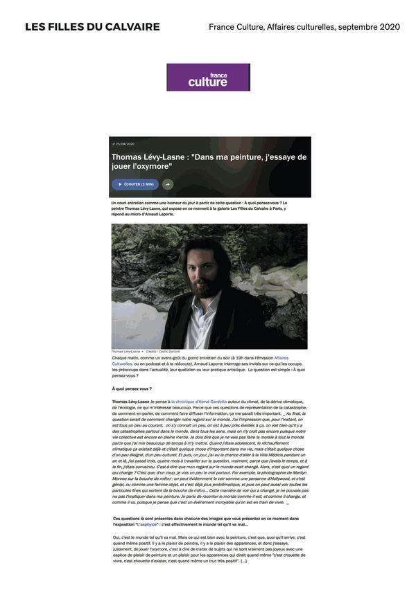 Thomas Lévy-Lasne — France Culture