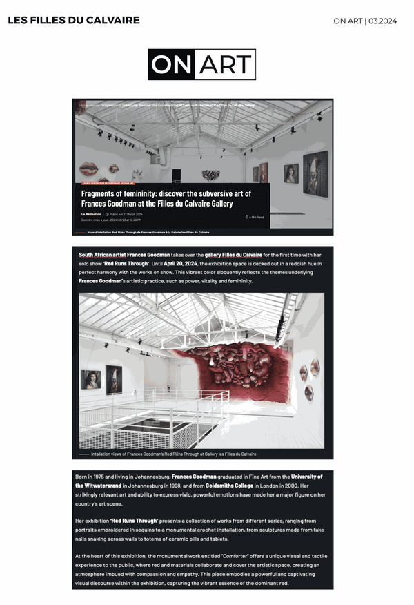 Frances Goodman | ON ART Media